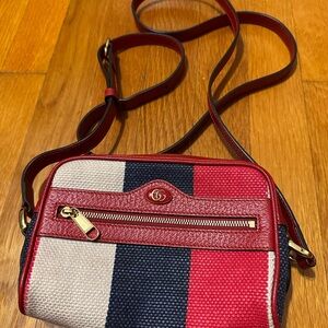 Gucci Red, White, and Blue Crossbody Bag